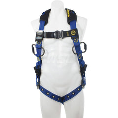 Fall Protection Harnesses: 400 Lb, Single D-Ring Style, Size Medium & Large, For Climbing, Back