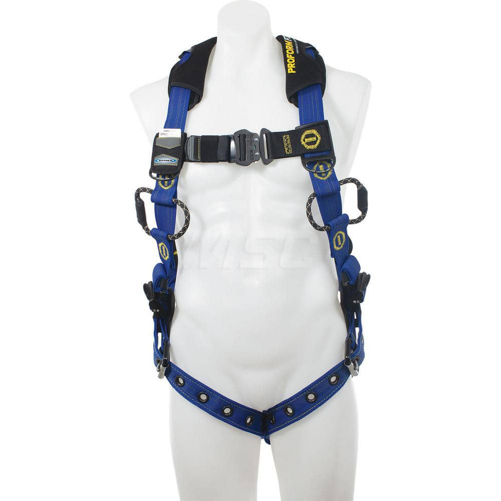 Fall Protection Harnesses: 400 Lb, Single D-Ring Style, Size Small, For Climbing, Back