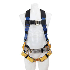 Fall Protection Harnesses: 400 Lb, Back and Side D-Rings Style, Size Medium & Large, For Construction, Back & Hips