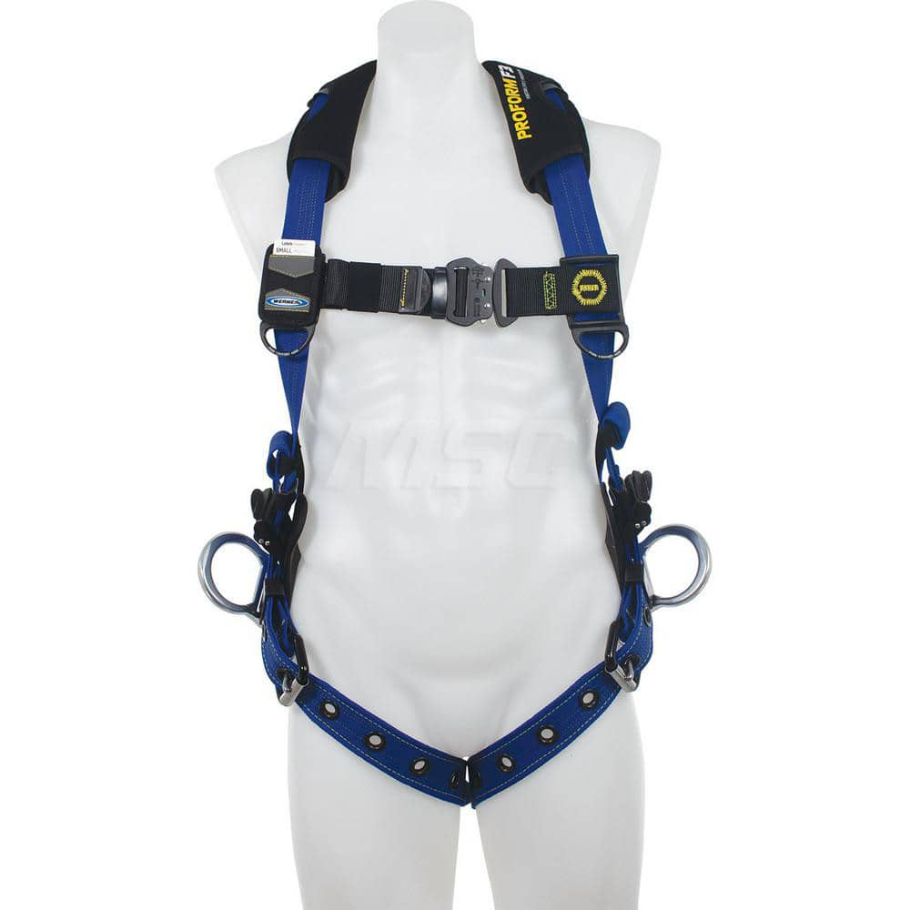 Fall Protection Harnesses: 400 Lb, Single D-Ring Style, Size X-Large, For Positioning, Back