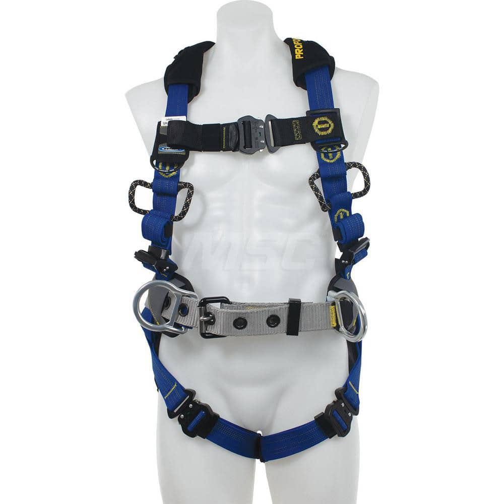 Fall Protection Harnesses: 400 Lb, Single D-Ring Style, Size 2X-Large, For Climbing & Construction, Back