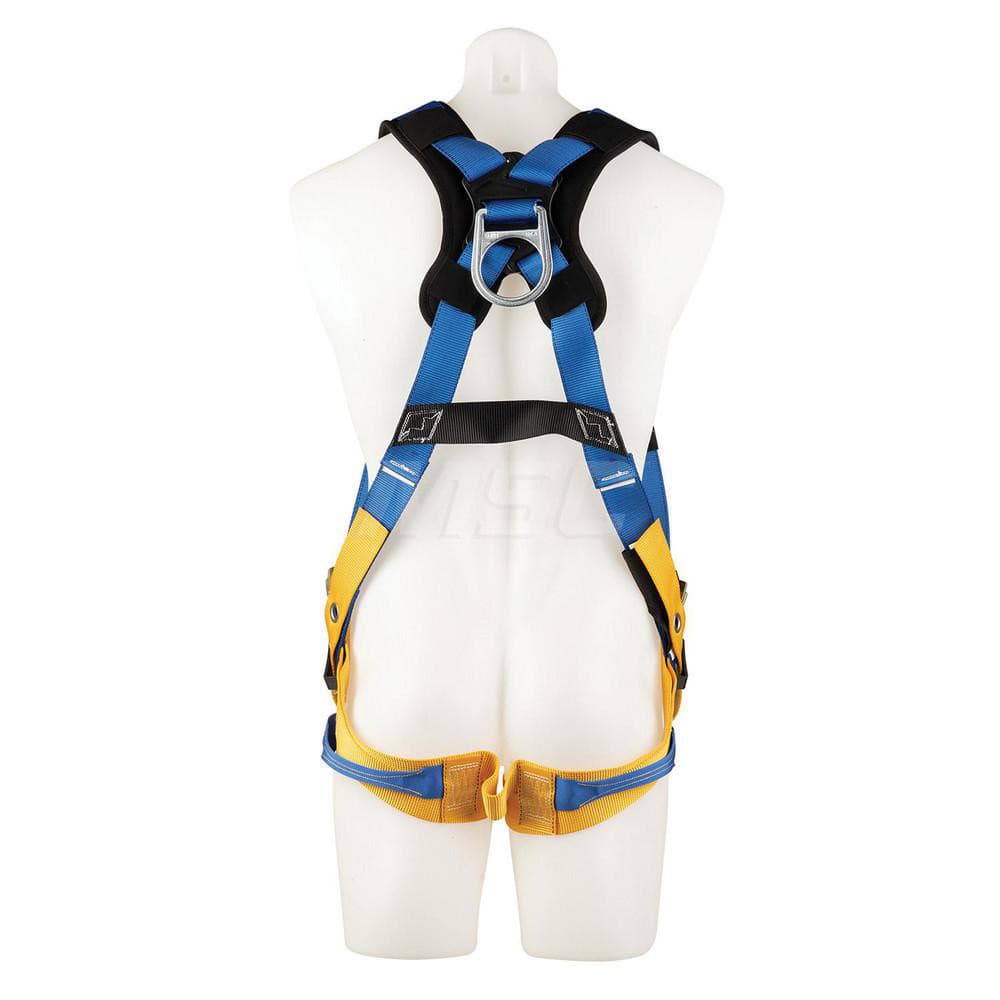 Fall Protection Harnesses: 400 Lb, Single D-Ring Style, Size X-Large, For General Industry, Back