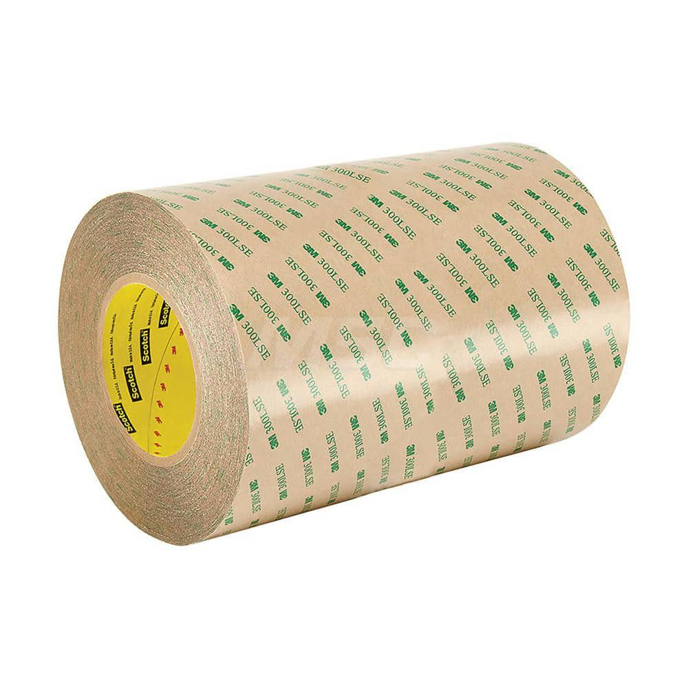 Adhesive Transfer Tape; Adhesive Material: Acrylic; Width (Inch): 12; Length (yd): 60.00; Thickness (mil): 5.2000; Minimum Operating Temperature (F): -40.000; Maximum Operating Temperature (F): 300.000; Color: Clear; Liner Material: Kraft Paper; Series: 9