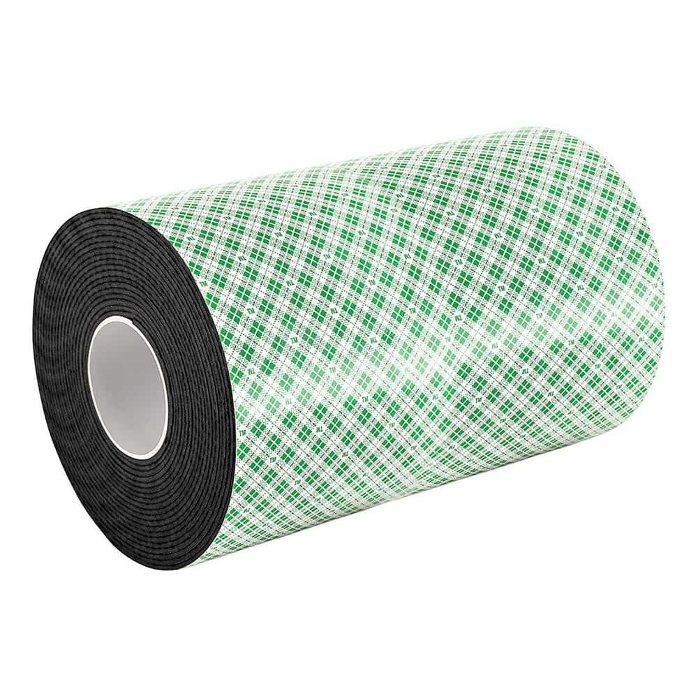 Black Double-Sided Urethane Foam Tape: 6″ Wide, 5 yd Long, 31 mil Thick, Acrylic Adhesive