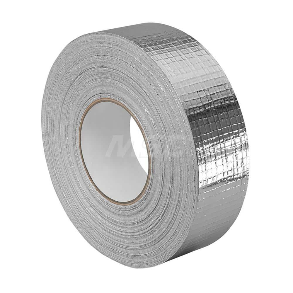 Duct Tape: 3″ Wide, 100' Long, 13.7 mil Thick, Aluminum Foil & Fiberglass Acrylic Adhesive, 20 lb/in Tensile Strength