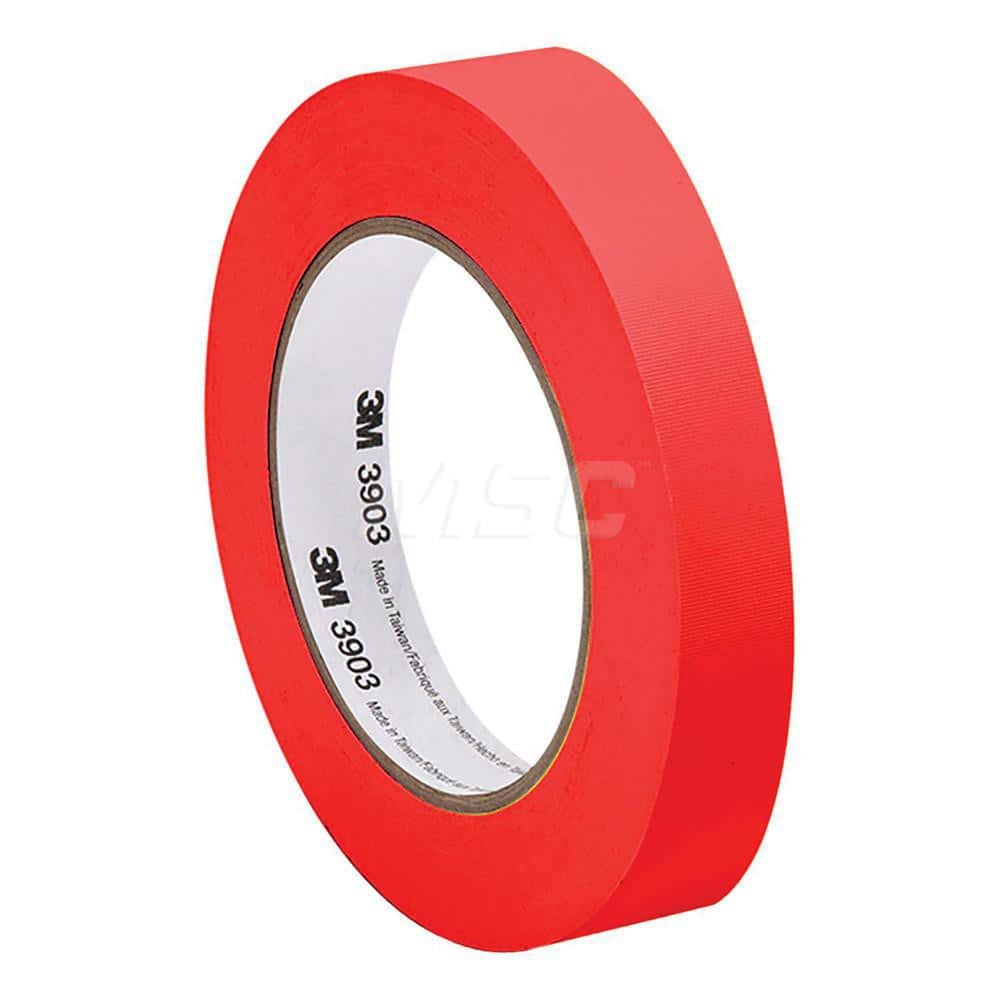 Duct Tape: 1/2″ Wide, 6.3 mil Thick, Vinyl Rubber Adhesive, 14 lb/in Tensile Strength