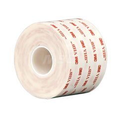 White Double-Sided Foam Tape: 2″ Wide, 5 yd Long, 45 mil Thick, Acrylic Adhesive