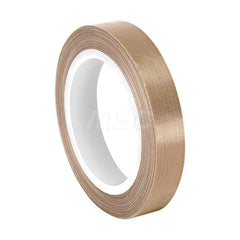 Glass Cloth Tape; Width (Inch): 1/2; Material Type: Fiberglass; PTFE; Color: Brown; Adhesive Material: Silicone; Length (yd): 5.00; Thickness (mil): 11.7000; Minimum Operating Temperature (F): -100.000; Maximum Operating Temperature (F): 500.000