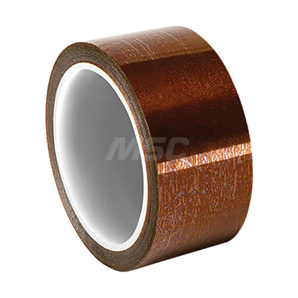 Polyimide Film Tape: 2″ Wide, 36 yd Long, 2.5 mil Thick 35 Lb/In Tensile Strength, Silicone Adhesive, 356 ° F