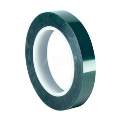 Polyester Film Tape: 3/8″ Wide, 72 yd Long, 3.2 mil Thick 57 Lb/In Tensile Strength, Silicone Adhesive, 400 ° F