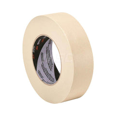 High Temperature Masking Tape: 3/4″ Wide, 60 yd Long, 6.3 mil Thick, Tan Crepe Paper, Rubber Adhesive, 28 lb/in Tensile Strength