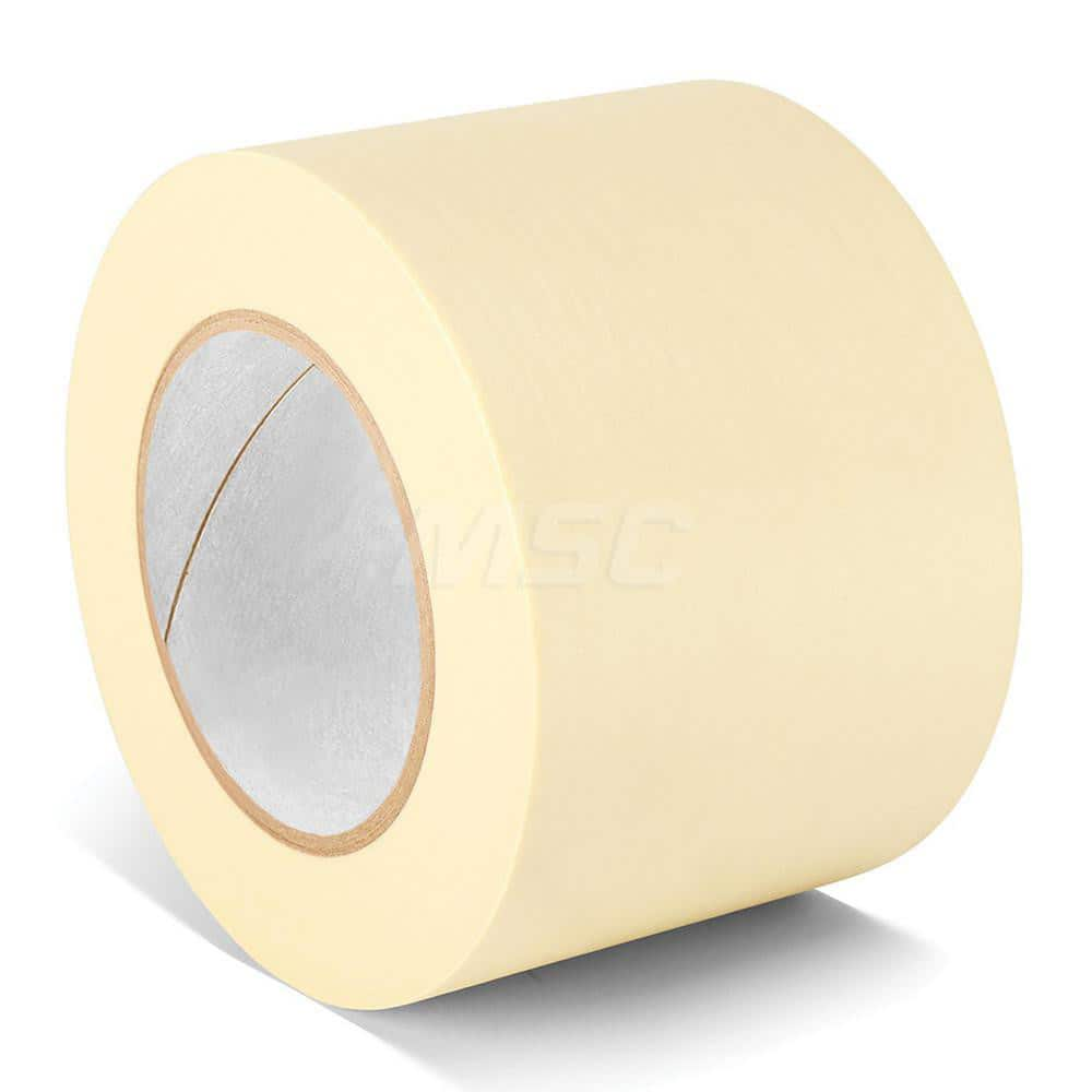 High Temperature Masking Tape: 2″ Wide, 60 yd Long, 7 mil Thick, Tan Crepe Paper, Rubber Adhesive, 31 lb/in Tensile Strength