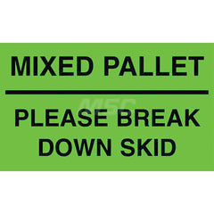 Shipping & DOT Label: ″Mixed Pallet″, Rectangle, 5″ Wide, 3″ High Paper