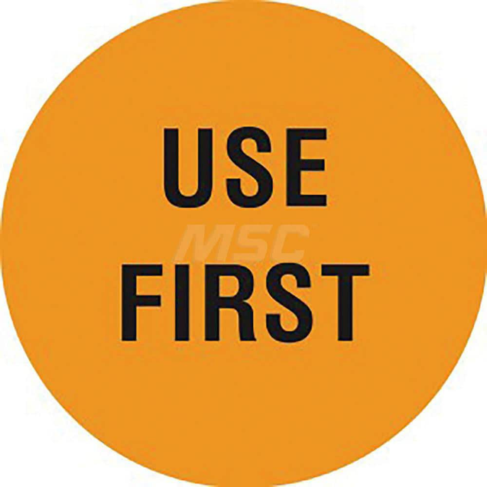 Inventory Control Label: ″Use First″, Circle Paper