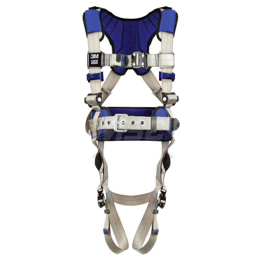 Fall Protection Harnesses: 420 Lb, Construction Style, Size Large, For Construction, Back Quick-Connect Leg Strap, Quick-Connect Chest Strap