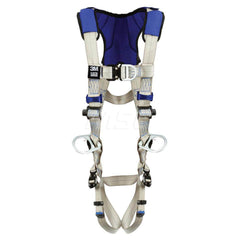 Fall Protection Harnesses: 420 Lb, Vest Style, Size 2X-Large, For Climbing & Positioning, Back Front & Hips Quick-Connect Leg Strap, Quick-Connect Chest Strap