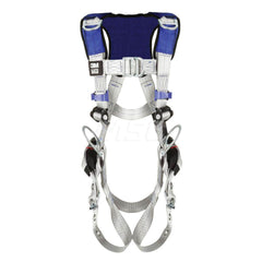 Fall Protection Harnesses: 420 Lb, Vest Style, Size X-Large, For Retrieval & Rescue, Back Front & Hips Tongue Leg Strap, Pass-Through Chest Strap