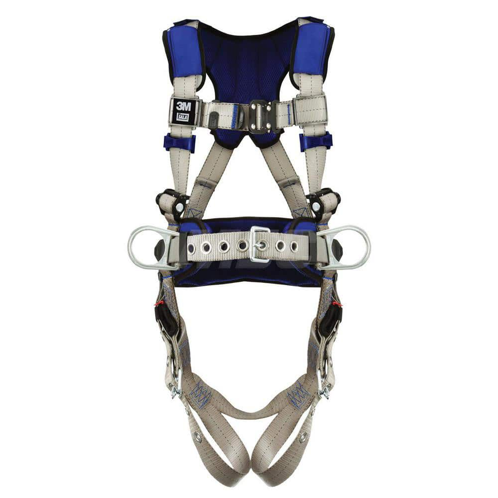 Fall Protection Harnesses: 420 Lb, Construction Style, Size Small, For Construction & Positioning, Back & Hips Tongue Leg Strap, Quick-Connect Chest Strap