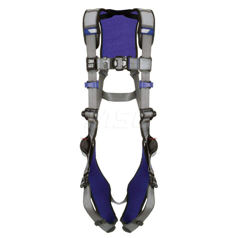 Fall Protection Harnesses: 420 Lb, Vest Style, Size 2X-Large, For General Purpose, Back Quick-Connect Leg Strap, Quick-Connect Chest Strap