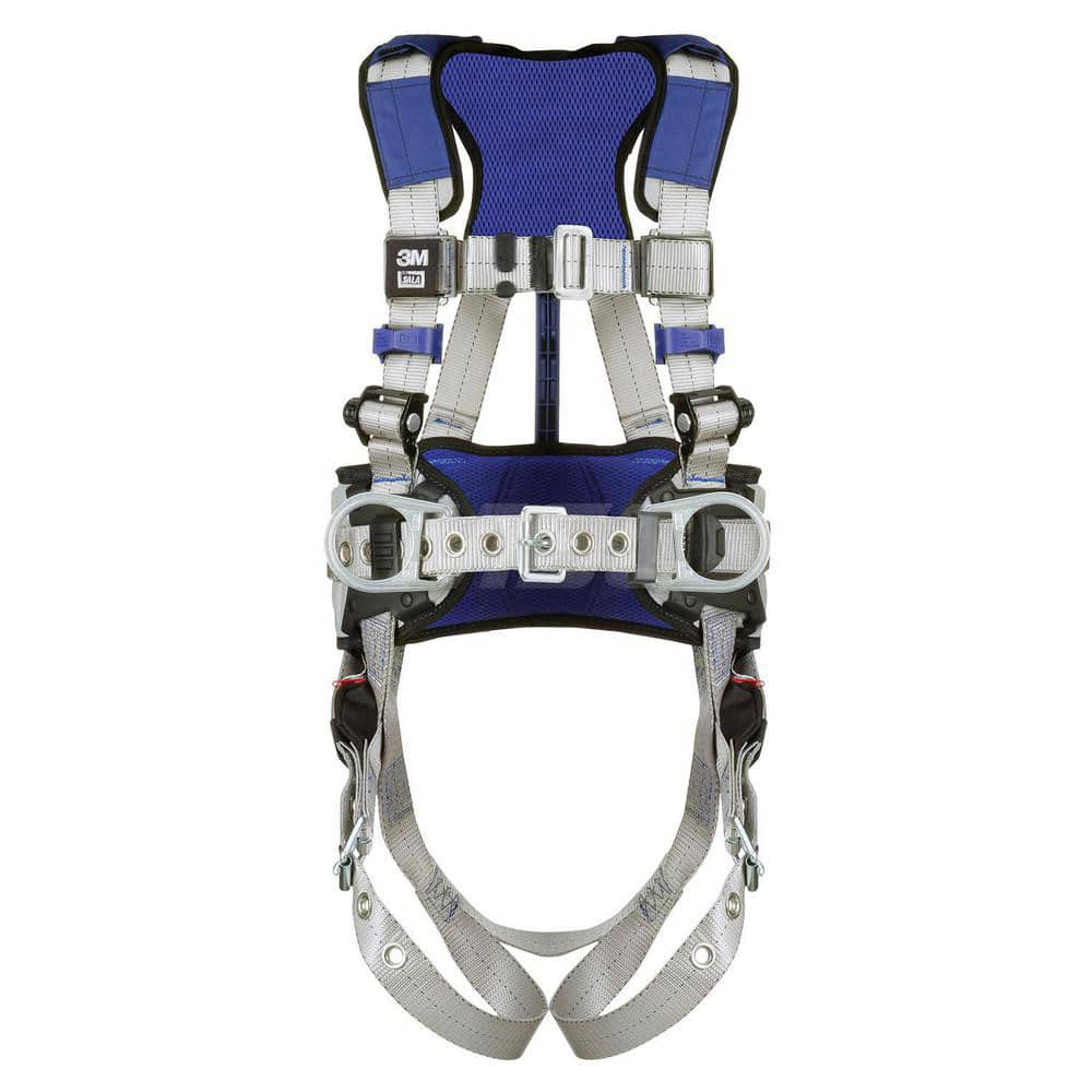 Fall Protection Harnesses: 420 Lb, Construction Style, Size Small, For Construction & Positioning, Back & Hips Tongue Leg Strap, Pass-Through Chest Strap