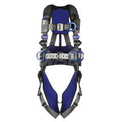 Fall Protection Harnesses: 420 Lb, Construction Style, Size Large, For Climbing Construction & Positioning, Back Front & Hips Quick-Connect Leg Strap, Quick-Connect Chest Strap