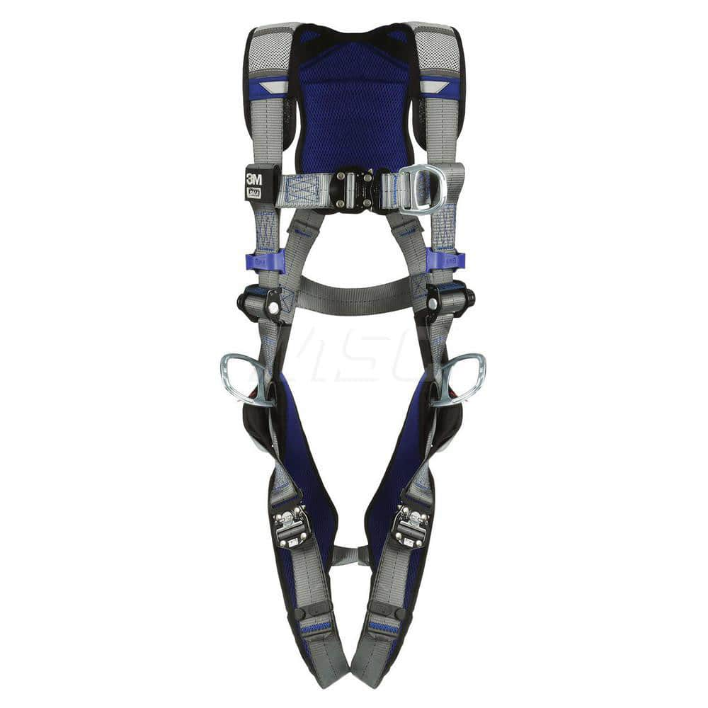 Fall Protection Harnesses: 420 Lb, Vest Style, Size 2X-Large, For Climbing & Positioning, Back Front & Hips Quick-Connect Leg Strap, Quick-Connect Chest Strap