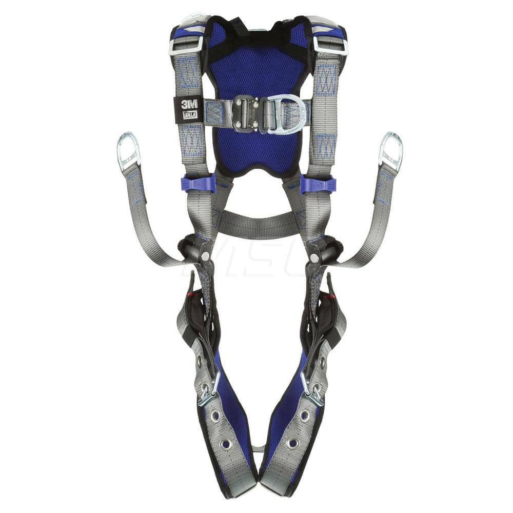 Fall Protection Harnesses: 420 Lb, Comfort Oil & Gas Style, Size Large, For Climbing & Suspension, Back & Hips Tongue Leg Strap, Quick-Connect Chest Strap