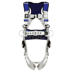 Fall Protection Harnesses: 420 Lb, Construction Style, Size X-Large, For Positioning, Back & Hips Tongue Leg Strap, Pass-Through Chest Strap