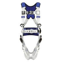 Fall Protection Harnesses: 420 Lb, Construction Style, Size Medium, For Construction, Back Tongue Leg Strap, Quick-Connect Chest Strap