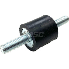 Vibration Isolators; Isolator Type: Stud/Stud; Maximum Load Capacity: 120.00; Insert Material: Zinc-Plated Steel; Isolator Material: Natural Rubber; Thread Size: 8 mm; Overall Width: 25; Overall Diameter: 25 mm; Overall Height: 25 mm; Thread Length: 23.00