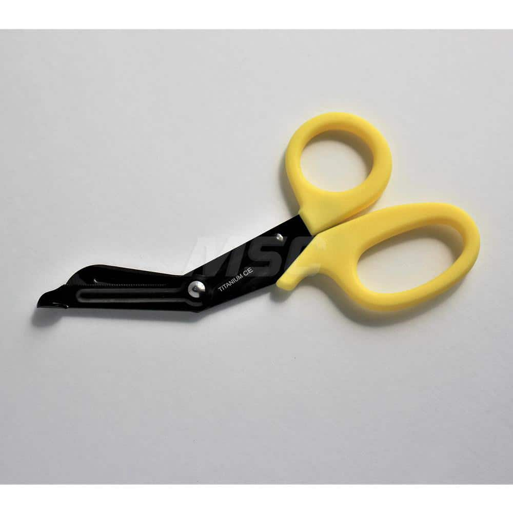 Scissors, Forceps & Tweezers; Product Type: Scissor; Tip Shape: Blunt; Blade Style: Curved; Straight; Disposable: No; Length (Inch): 7.25; Blade Material: Titanium; Handle Material: Plastic; Additional Information: No; Overall Length: 7.25