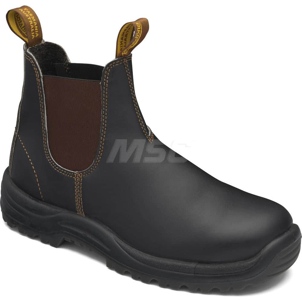 Work Boot: Size 7, 6″ High, Leather, Steel Toe Standard Width, Non-Slip Sole