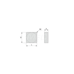 Turning Insert:  S-SNGN432 BXC90,  Polycrystalline Cubic Boron Nitride TiN Finish,  Neutral,  1/2″ Inscribed Circle,  0.0310″ Corner Radius,  90.0 &deg N/A Square,  Series  SNGN