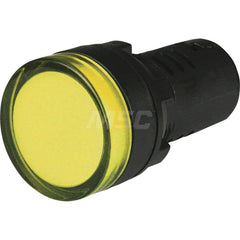 Pilot & Indicator Lights; Pilot/Indicator Light Type: Indicating Light; Lamp Type: LED; Lens Color: Yellow; Connector Type: Screw Terminal; Voltage: 24 VAC/DC; Overall Length (Decimal Inch): 2.05000; Overall Length (mm): 52; Overall Width/Diameter (Decima