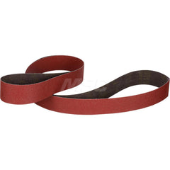 Abrasive Belt: 3″ Width, 132″ OAL, 80+ Grit, Ceramic Coated