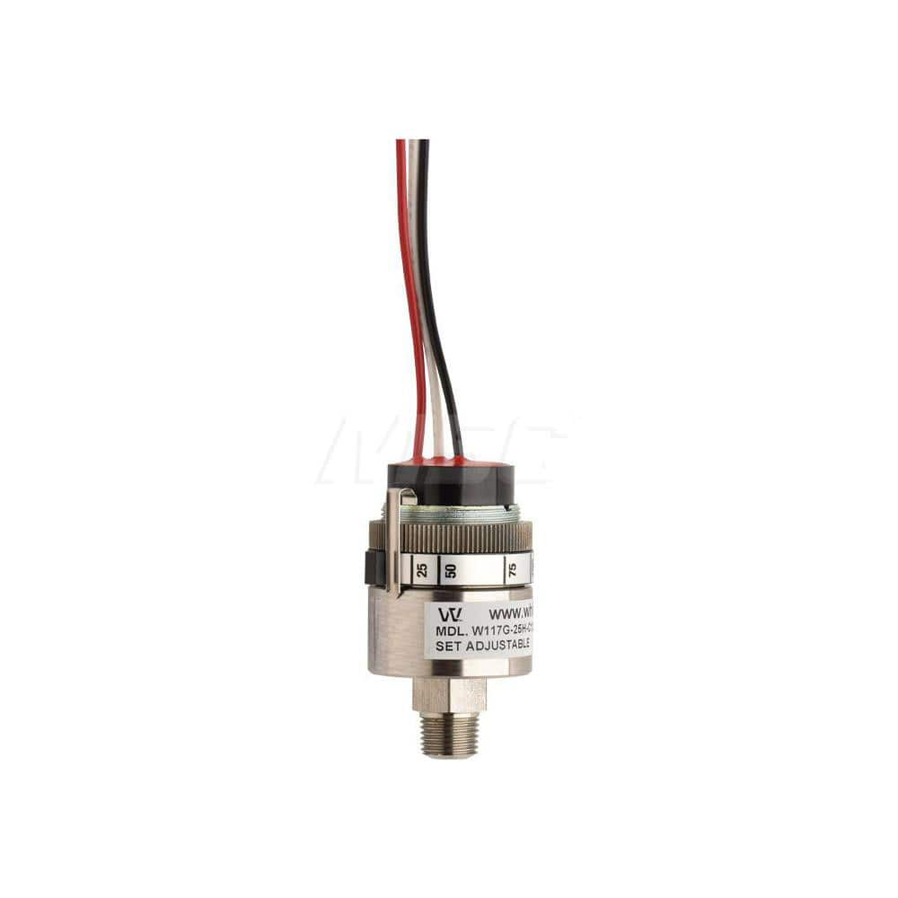 Pressure, Vacuum & Compound Switches; Type: All-Welded Vacuum Switch; Thread Size: 1/8; Voltage: 115VAC / 28 VDC; Thread Type: NPT Male; Amperage: 1.0000; Electrical Connection: 12in Free Leads; Wetted Parts Material: 304 Stainless Steel; Repeatability: 2