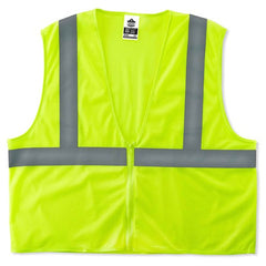 8205Z S/M Econo 2 Zipper Lime Vest - A1 Tooling