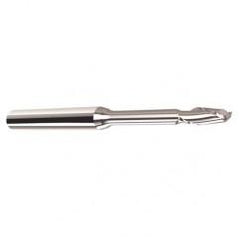 1/8" Dia. - 1/8" LOC - 3" OAL - .015 C/R  2 FL Carbide End Mill with 2.00 Reach - Uncoated - A1 Tooling