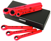 Insulated 6 Piece Inch Ratchet Wrench Set 3/8; 7/16; 1/2; 9/16; 5/8; 3/4 in Storage Case - A1 Tooling