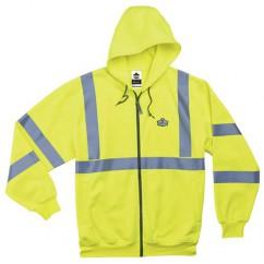 8392 S LIME ZIPPER HOODED SWEATSHIRT - A1 Tooling