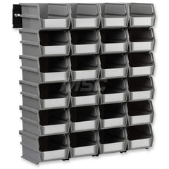 Plastic Hang, Stack & Nest Bin: Gray 12 lb Capacity