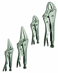 4 Piece - Curved & Straight Jaw Locking Plier Set - A1 Tooling