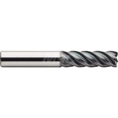 Corner Radius End Mill: 5/8″ Dia, 2-5/8″ LOC, 0.03″ Radius, 5 Flutes, Solid Carbide 5″ OAL, 5/8″ Shank Dia, 40 ° Helix, Altima Q Coated, Corner Radius End