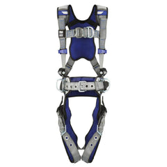 Fall Protection Harnesses: 420 Lb, Construction Style, Size Large, For Climbing & Positioning, Back Front & Hips Tongue Leg Strap, Quick-Connect Chest Strap