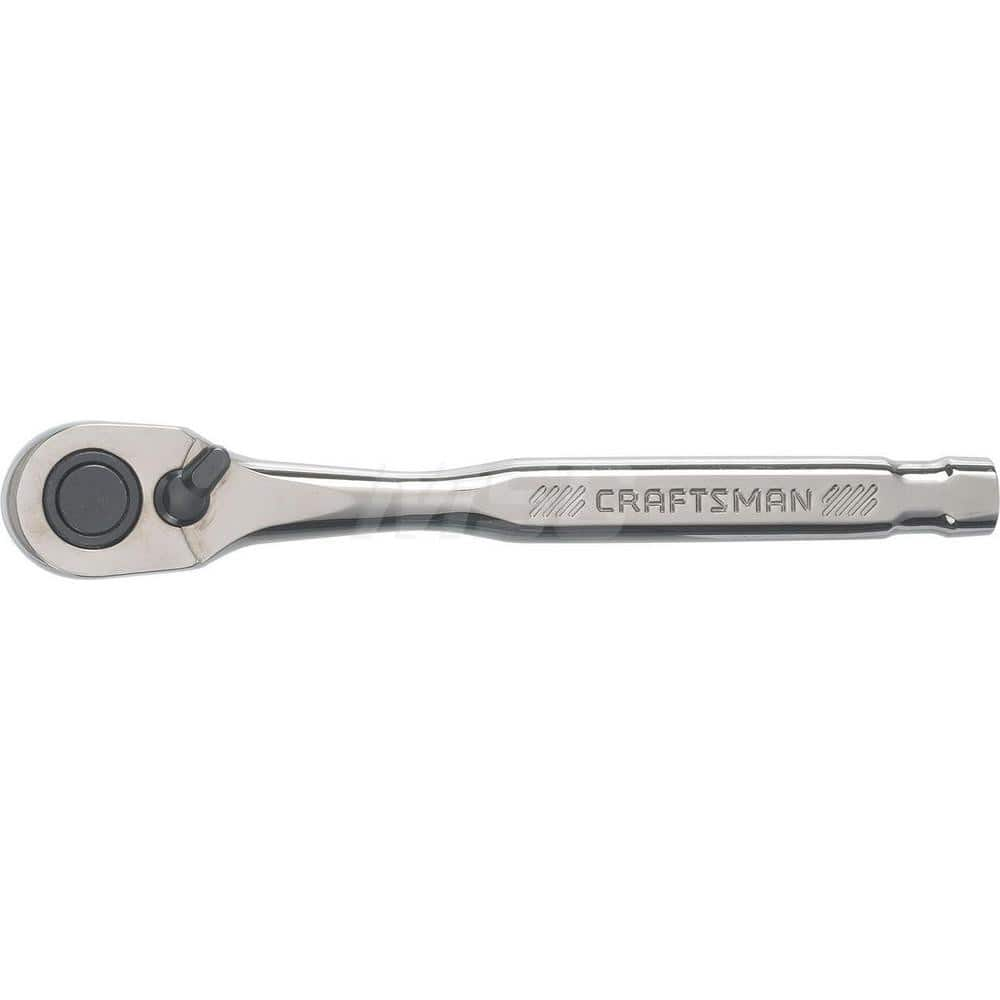 Ratchet: 1/4″ Drive, Pear Head 120 Gear Teeth, Polished Chrome Finish