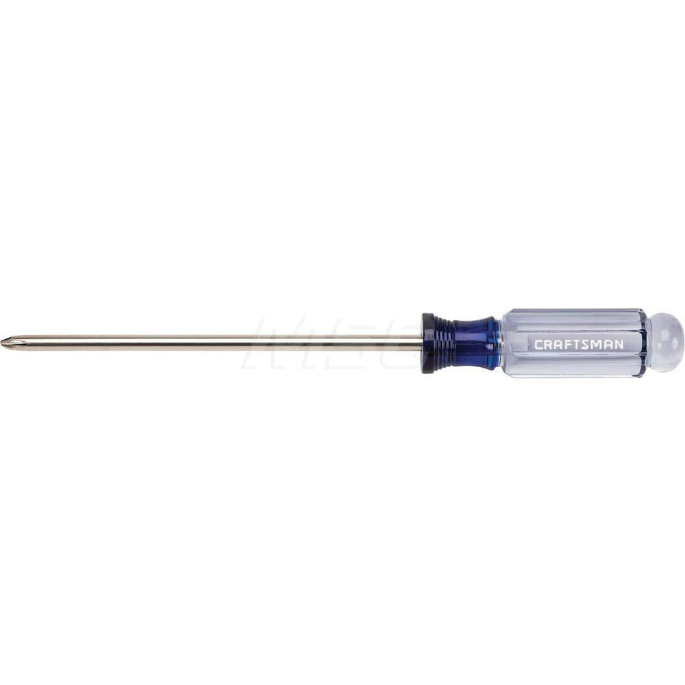 Phillips Screwdrivers; Tool Type: Screwdriver; Handle Style/Material: Acetate; Phillips Point Size: #2; Blade Length (Inch): 6; Overall Length Range: 3″ - 4.9″; Overall Length (Inch): 3-1/2; Overall Length (Inch): 3-1/2; Tip Type: Phillips ™