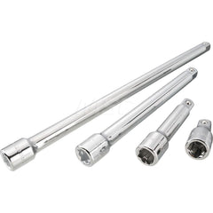 Socket Extension Sets; Tool Type: Extension Bar; Drive Size (Inch): 3/8; Number of Pieces: 4.000; Lengths Included (Inch): 1-1/2, 3, 6; Finish/Coating: Polished Chrome