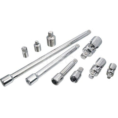 Socket Adapter & Universal Sets; Type: Accessory Set; Adapter Size (Inch): 3/8; Universal Size (Inch): 1/4, 3/8, 1/2; Number of Pieces: 10.000