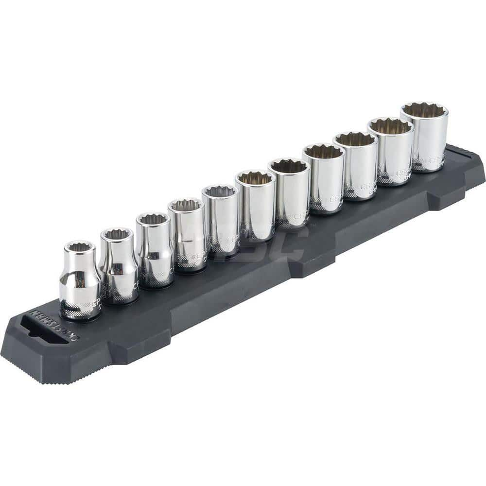 Socket Set: 1/2″ Drive 1″ Socket, 12 Point, Full Polish