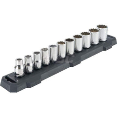 Socket Set: 1/2″ Drive 1″ Socket, 12 Point, Full Polish